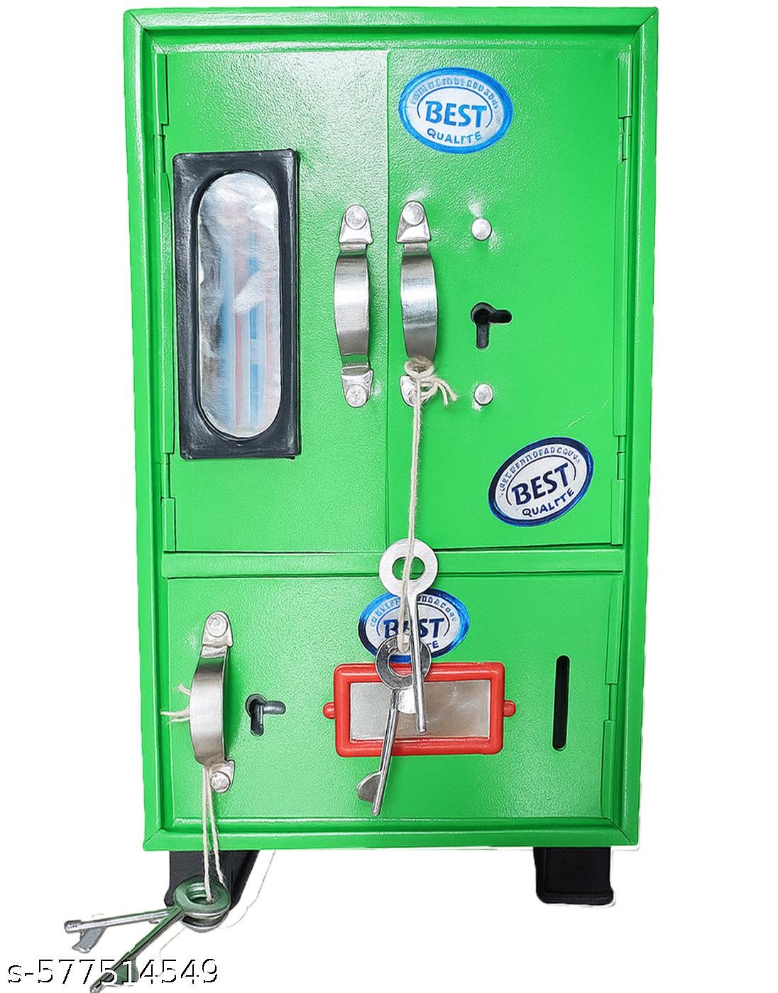 Cupboard Shaped Metal Gullak | Almirah Shape Coin Box Piggy Bank Gullak Money Bank 1 PCS  (10.5 inch)