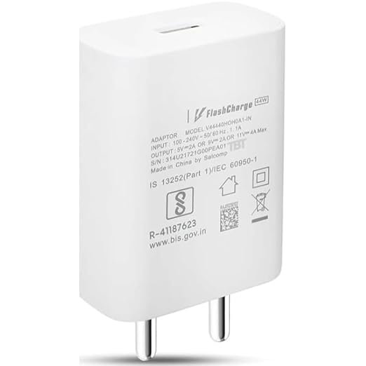 Original Flash Charger 44W Compatible for vivo V25 5G,V25e,V23 5G, V25, V23e 5G, V23 Pro 5G, V 23e, V21e 5G, V21, V21 Pro, V 21 5G, V20 Pro, V20, V19, Y35, Y75 4G, Y73, Y35 5G(Set)