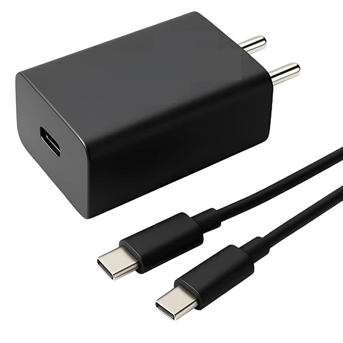 Original 68W Motorola TurboPower Type-C Wall Charger + 1 M 6.5 Amp Cable, Gan Tech, Fastest for Moto Edge 60 Ultra, 60 Pro, 60 Fusion, 50 Ultra, 50 Pro, 50 Fusion, Moto G85, G73, G40, Tablet, Black