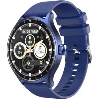 Itel Alpha Style 36.3mm (1.43") AMOLED Display, Round Dial SmartWatch, 700 Nits Brightness, 12 Days Battery Life, Bluetooth Calling Along with Multisport Modes Smart Watch, IP68 Waterproof (Blue))