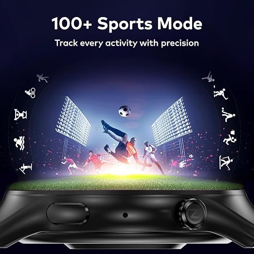 Itel Alpha Style 36.3mm (1.43") AMOLED Display, Round Dial SmartWatch, 700 Nits Brightness, 12 Days Battery Life, Bluetooth Calling Along with Multisport Modes Smart Watch, IP68 Waterproof (Blue))