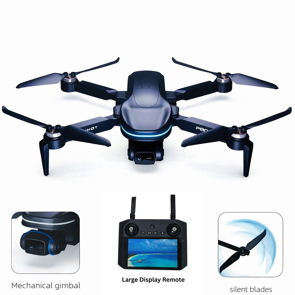 P80 Max2 GPS Drone with 3-Axis Gimbal Camera & Big Display Remote – Professional Aerial Camera Drone 🚁