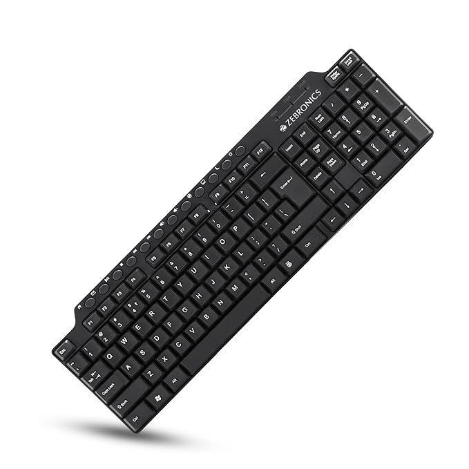 Zebronics ZEB-KM2100 Multimedia USB Keyboard Comes with 114 Keys Including 12 Dedicated Multimedia Keys & with Rupee Key
