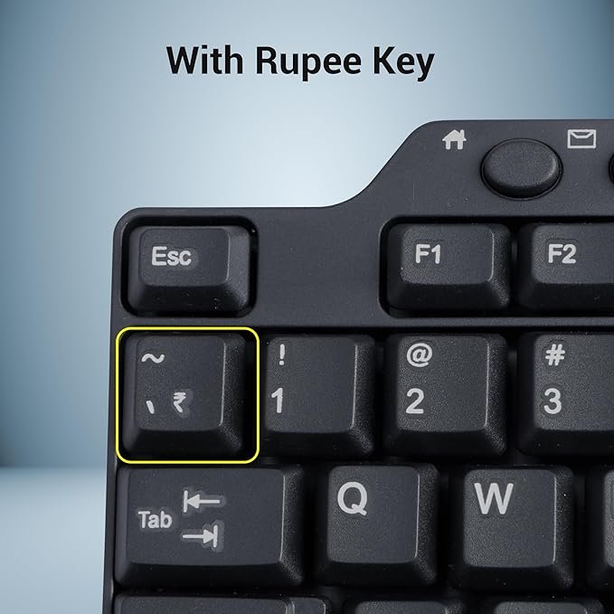Zebronics ZEB-KM2100 Multimedia USB Keyboard Comes with 114 Keys Including 12 Dedicated Multimedia Keys & with Rupee Key