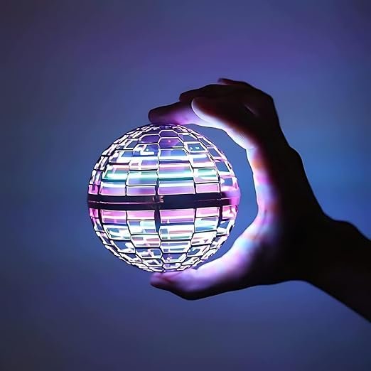Flying SpinNner Ball Toy with LED Lights | Hover UFO Drone Ball | Motion Sensor Interactive Flying Orb for Kids, Boys, Girls,| Indoor Outdoor Play Toy |Drones (Flying Ball.)