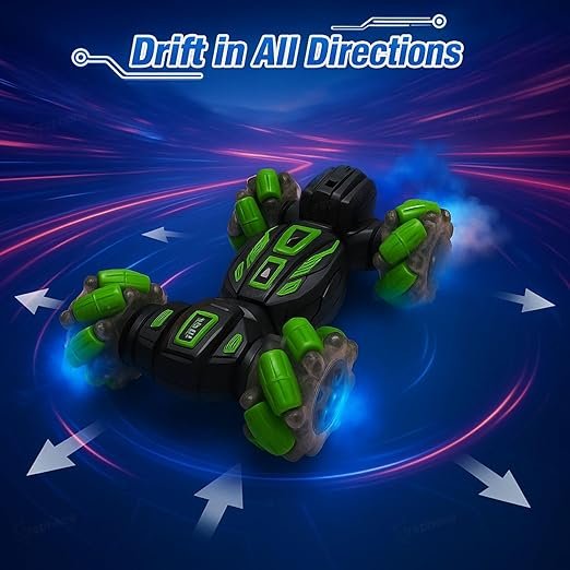 4x4 RC Smoke Gesture Control Stunt Car | 360° Spin, Spray Drift, Double Flip | 2.4G 4WD High-Speed Remote Control Toy for Kids & Adults