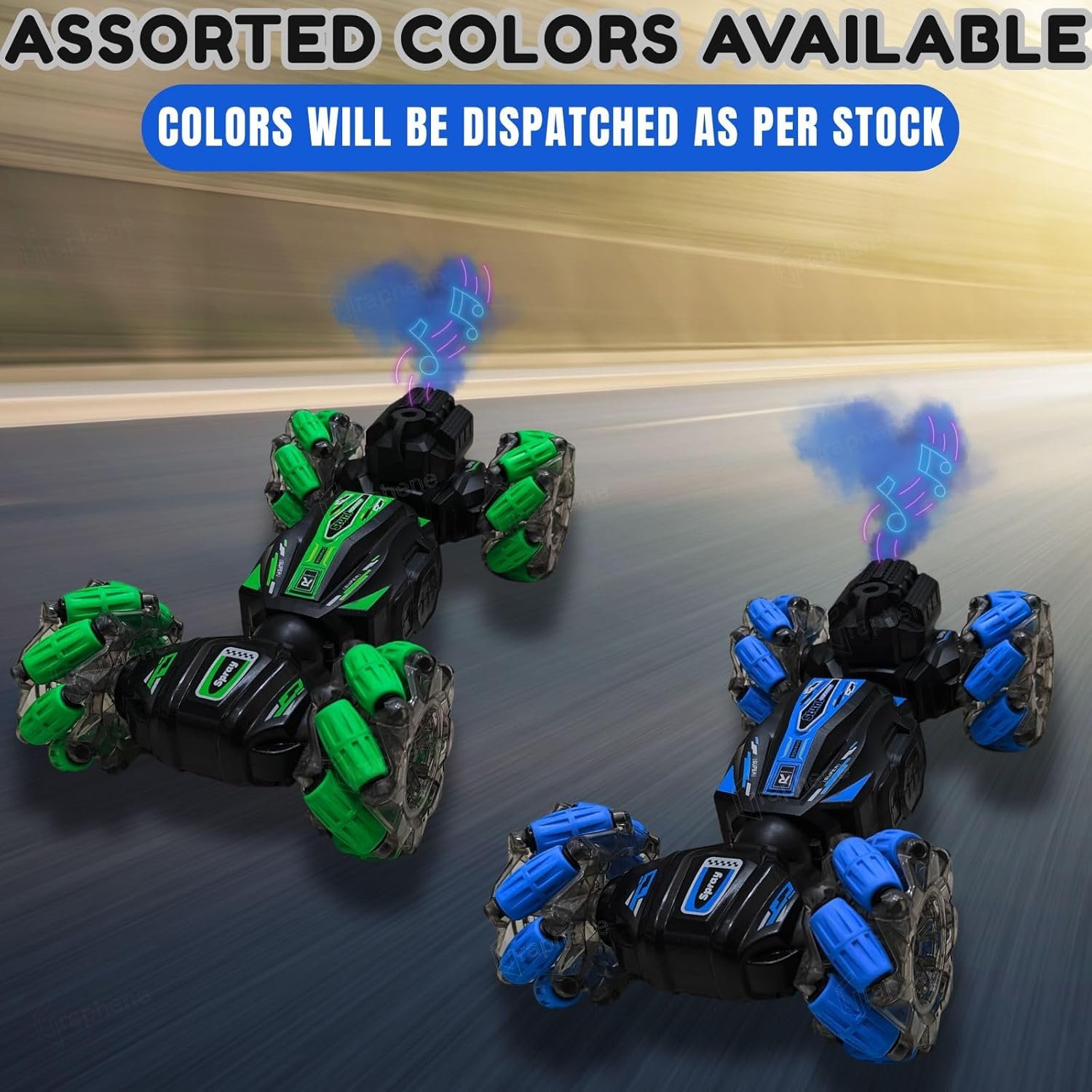 4x4 RC Smoke Gesture Control Stunt Car | 360° Spin, Spray Drift, Double Flip | 2.4G 4WD High-Speed Remote Control Toy for Kids & Adults