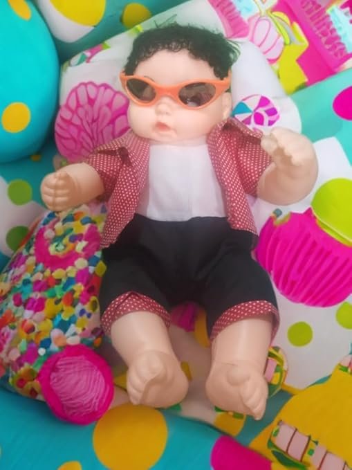 Stylish Baby Doll with Sunglasses – Cute Trendy Toy for Kids