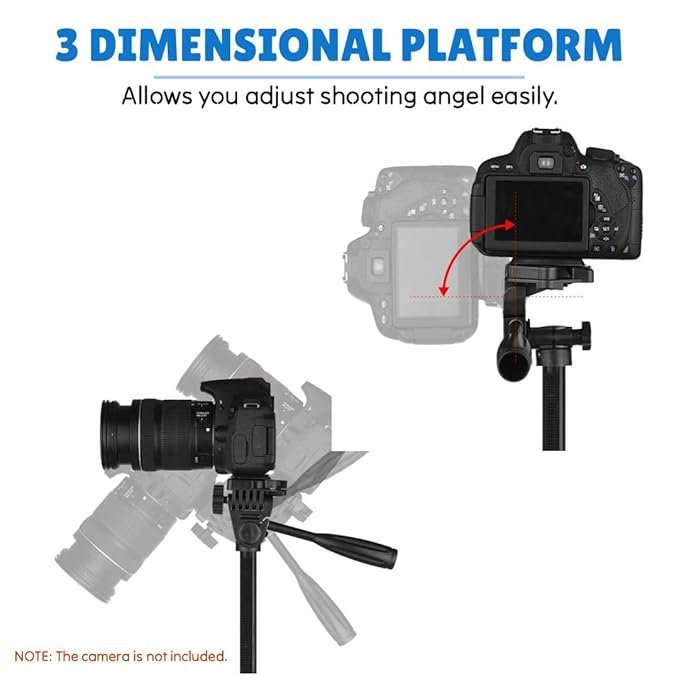 3366 Aluminum Tripod 55-Inch – Universal Lightweight Tripod with Mobile Holder, GoPro & Camera Support + Carry Bag