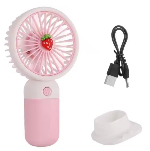 Portable USB Rechargeable Hand Fan with 3 Speed Modes – Stylish Multicolour Mini Fan for Indoor & Outdoor Use