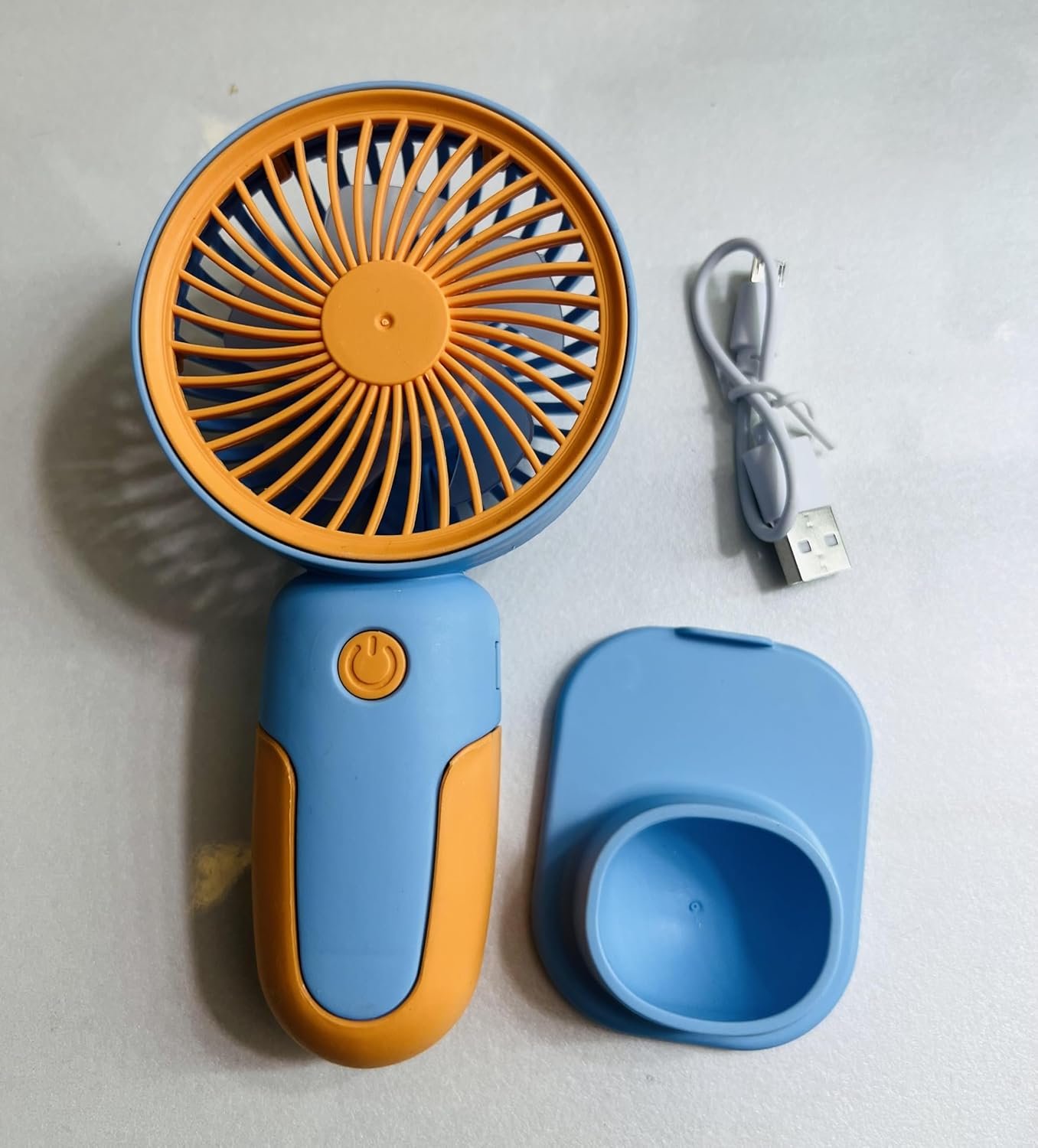 Portable USB Rechargeable Hand Fan with 3 Speed Modes – Stylish Multicolour Mini Fan for Indoor & Outdoor Use