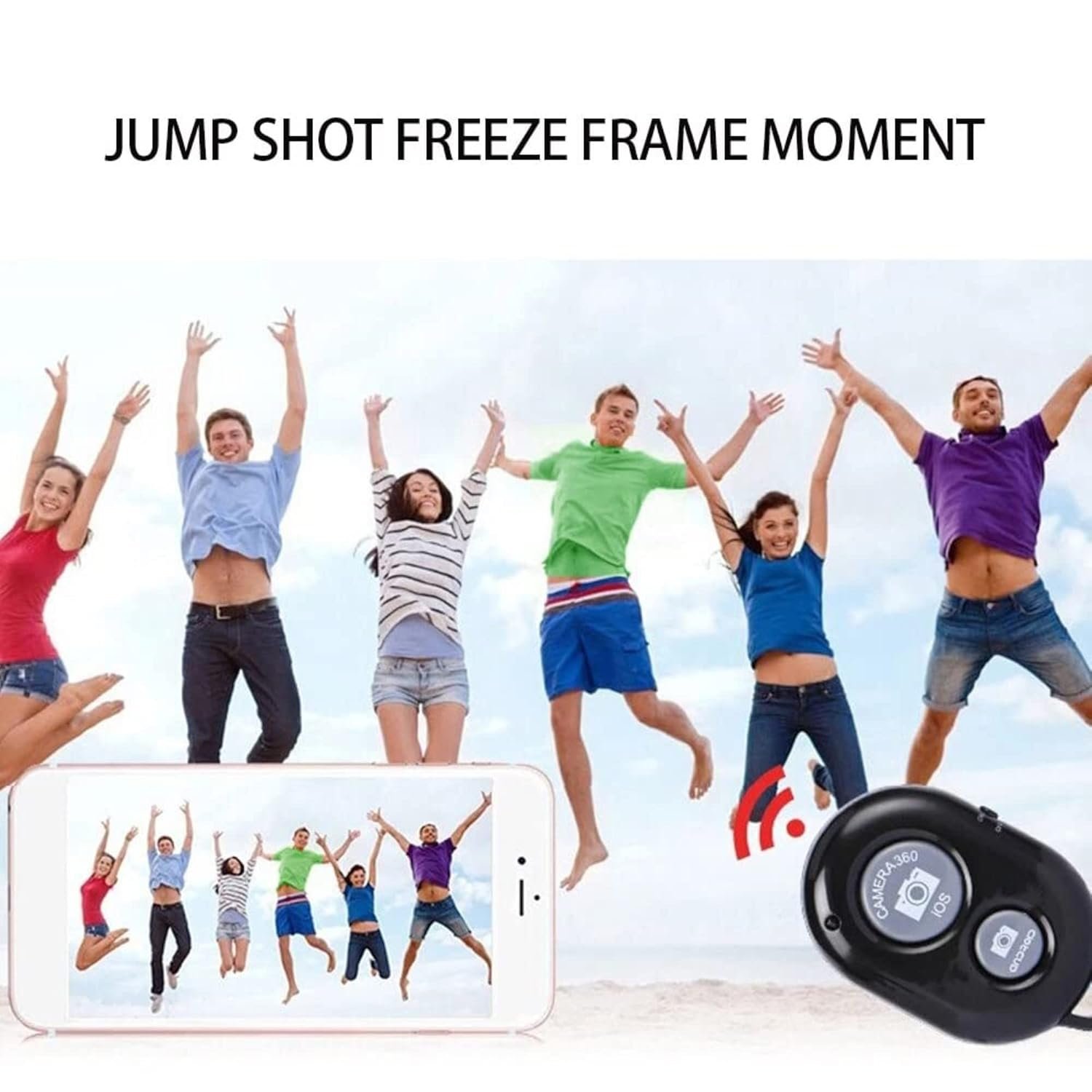 PRO Wireless Bluetooth Shutter Remote – Mini Keychain Selfie Remote Control for Smartphones (iOS & Android Compatible)