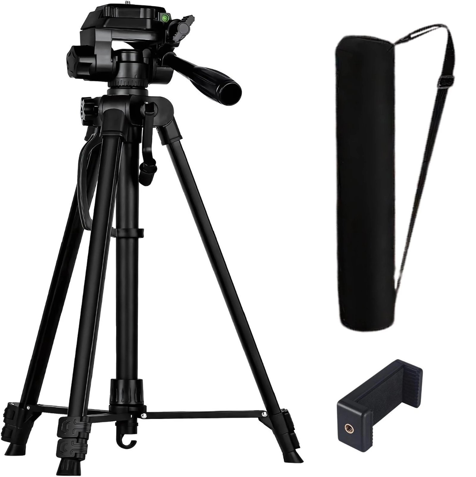 S-3520A (60 Inch) Tripod for DSLR, Camera, Maximum Load Capacity up to 5kg, Portable Lightweight Aluminum Tripod Stand 360 Degree Ball Head, Carry Bag