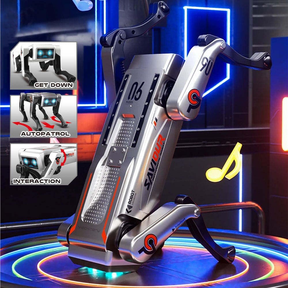 Saviour AI Robot Dog Toy - Remote Control & Voice Smart Robotic Puppy, Programmable STEM Toy for Kids, Gesture Sensing, Dancing, Stunts & Music, Rechargeable Electronic Pet, Gift for Boys & Girls