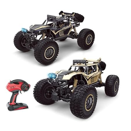 1:8 Scale RC Rock Crawler Car, 4WD Off-Road Remote Control Vehicle with 2.4GHz Transmitter, Rechargeable 7.4V Battery, Die-Cast Metal Body – Full Function for Kids & Adults