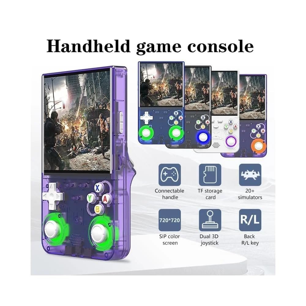 R36 Ultra Retro Handheld Game Console, with 64G Built-in 20000+ Games, 3000mAh Rechargeable, Support 20+ Simulators, Linux System, 4.0 Inch IPS Screen Portable Pocket Arcade