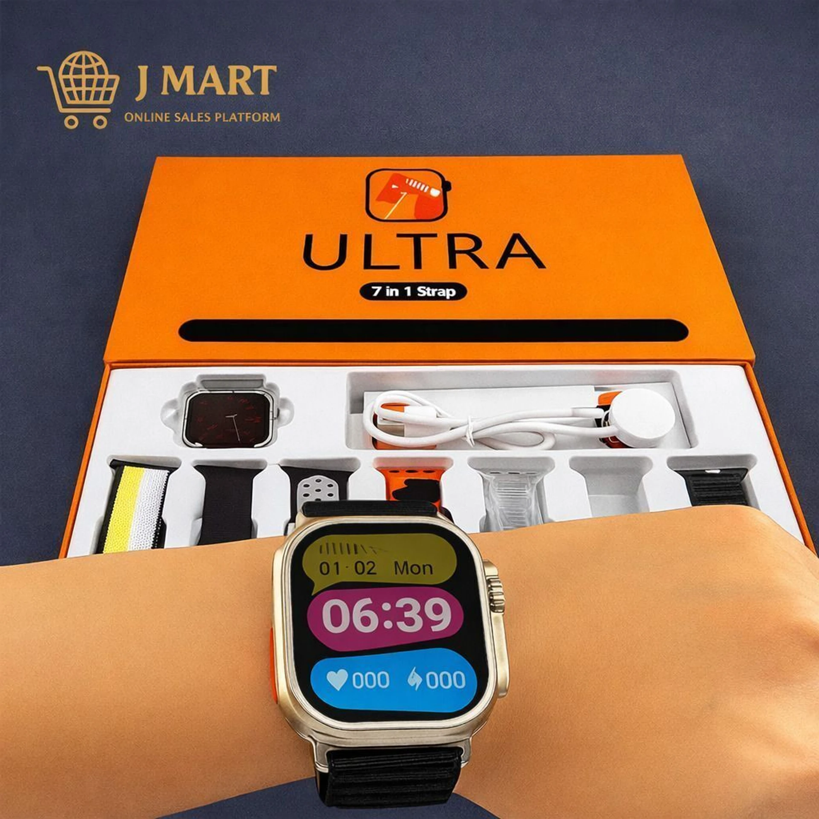 Smart Watch 7 Strap Smartwatch (Multicolour Strap, 2 inches)