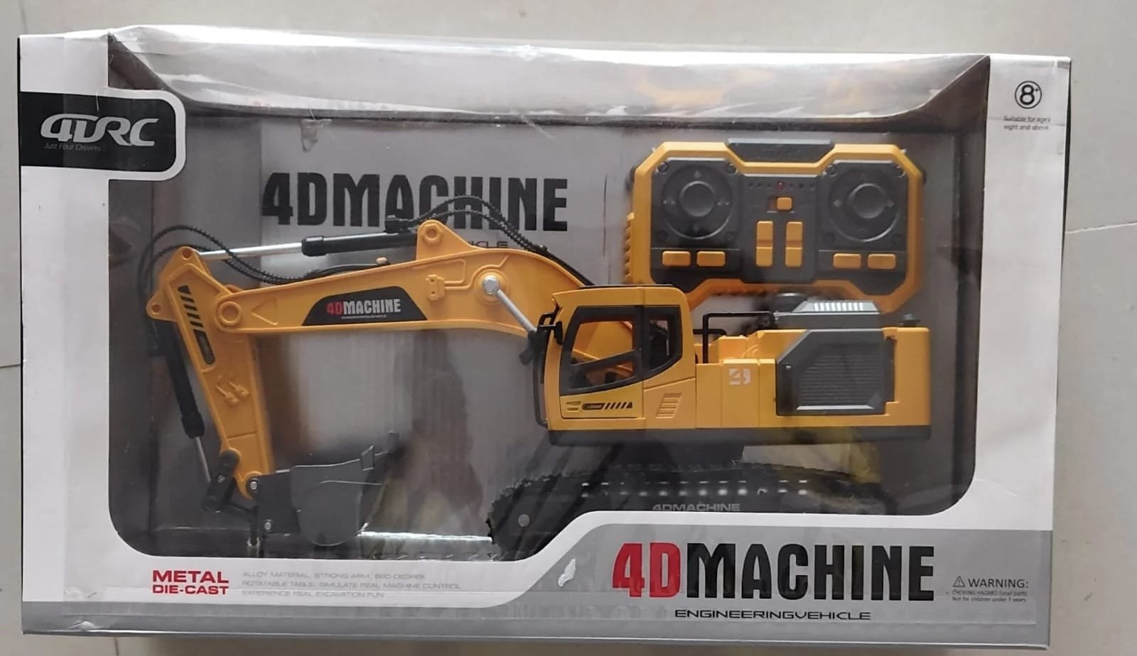 Rechargeable RC JCB Style Excavator Toy with 360° Rotation