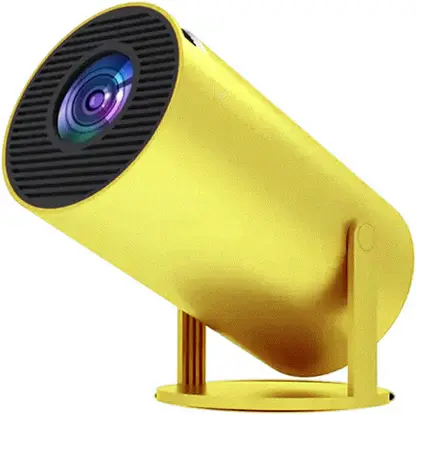 8k Android Projectors hd 1080p Home Theater Mini Laser Screen Outdoor (9000 lm / 1 Speaker / Wireless / Remote Controller) Portable Projector (Gold)