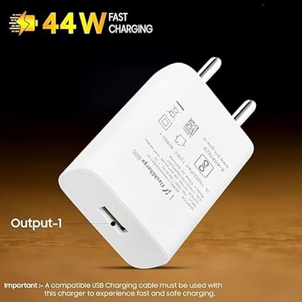 Original Flash Charger 44W Compatible for vivo V25 5G,V25e,V23 5G, V25, V23e 5G, V23 Pro 5G, V 23e, V21e 5G, V21, V21 Pro, V 21 5G, V20 Pro, V20, V19, Y35, Y75 4G, Y73, Y35 5G