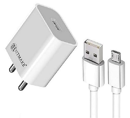 Utmake 18W Quick Charge 2.5 A Single Port Mobile Charger with Detachable Cable,18W Single Port Mobile USB Charger with V8