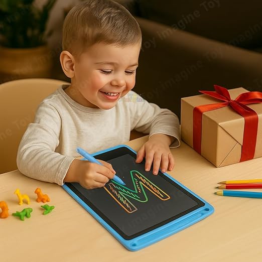 Toy Imagine LCD Writing Tablet for Kids Electronic Magic Slate Drawing Doodle Rough Digital Pad with Pen Graphic Tab Smart Notepad (12 inch)