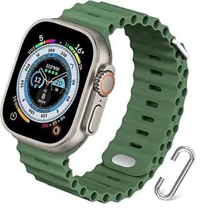 T800 Ultra Smart Watch (Green Clour) | Bluetooth Colling And Biggest Display Smart Watch with Bluetooth Calling Smart Watch Wireless Magnetic Charger Fitness Hd Display Smartwatch (Free Size)