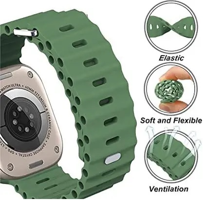 T800 Ultra Smart Watch (Green Clour) | Bluetooth Colling And Biggest Display Smart Watch with Bluetooth Calling Smart Watch Wireless Magnetic Charger Fitness Hd Display Smartwatch (Free Size)