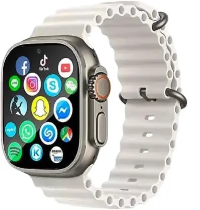 T800 Ultra Smart Watch (White Clour) | Bluetooth Colling And Biggest Display Smart Watch with Bluetooth Calling Smart Watch Wireless Magnetic Charger Fitness Hd Display Smartwatch (Free Size)