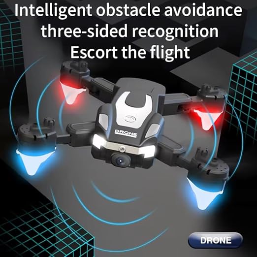 J2 Drone 4K Dual Camera Drone | Foldable HD Drone with 1080P Camera, FPV Live Video, Smart Gesture Control, Altitude Hold, One Key Take Off/Landing, 3D Flips