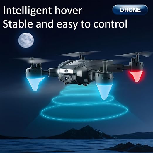 J2 Drone 4K Dual Camera Drone | Foldable HD Drone with 1080P Camera, FPV Live Video, Smart Gesture Control, Altitude Hold, One Key Take Off/Landing, 3D Flips