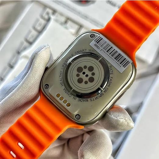 S8 Ultra Smart Watch | 4G Android Smart Watch | 1.99 inch HD Display, Play Store, Maps, YouTube, Sports, Volte Calling, More Apps (4G SIM Supported) Extra Band (Orange and Black)