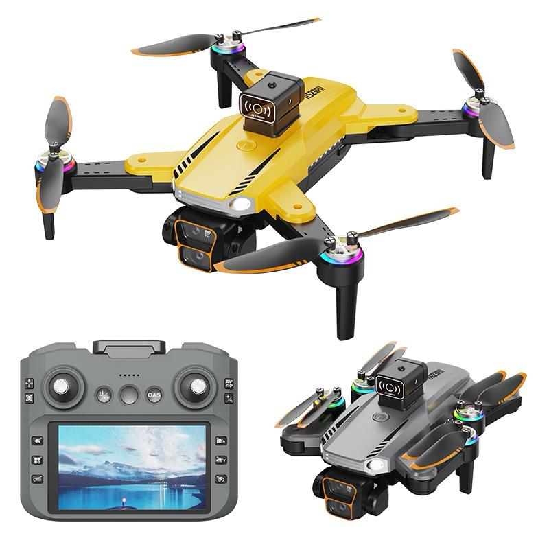 S23P Drone 4K Dual Camera Brushless Drone with Obstacle Avoidance One-Key Take-Off Headless Mode 360° Flips Battery Long Flight And 4.5 Inch LCD Display