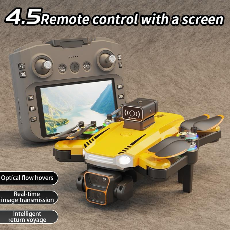 S23P Drone 4K Dual Camera Brushless Drone with Obstacle Avoidance One-Key Take-Off Headless Mode 360° Flips Battery Long Flight And 4.5 Inch LCD Display