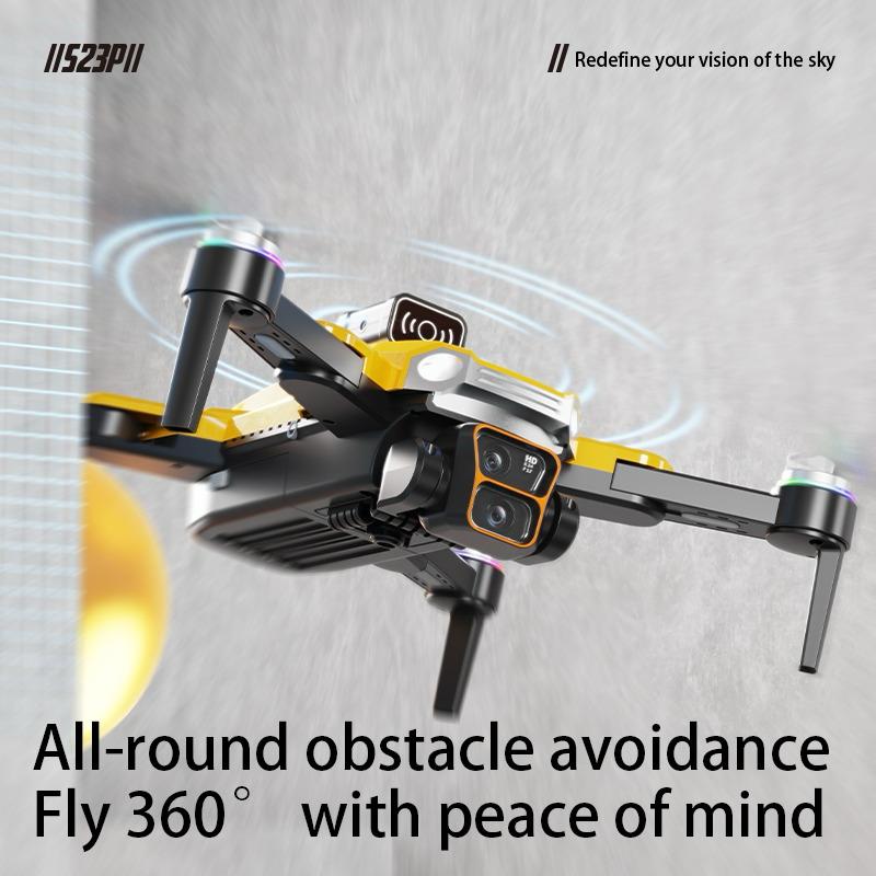 S23P Drone 4K Dual Camera Brushless Drone with Obstacle Avoidance One-Key Take-Off Headless Mode 360° Flips Battery Long Flight And 4.5 Inch LCD Display
