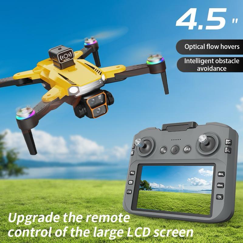 S23P Drone 4K Dual Camera Brushless Drone with Obstacle Avoidance One-Key Take-Off Headless Mode 360° Flips Battery Long Flight And 4.5 Inch LCD Display