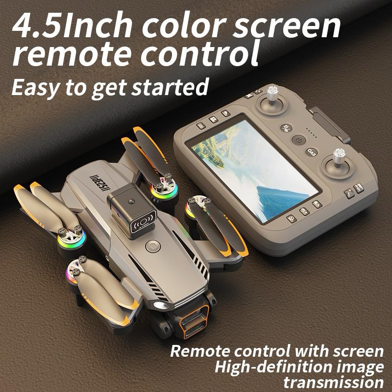 S23P Drone 4K Dual Camera Brushless Drone with Obstacle Avoidance One-Key Take-Off Headless Mode 360° Flips Battery Long Flight And 4.5 Inch LCD Display