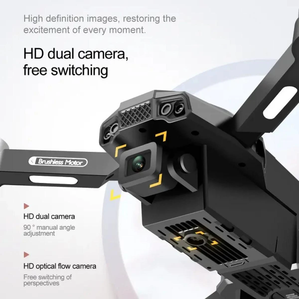 E88 DRONE With Dual 4K Camera | Foldable 1080P HD Drone with FPV Live Video, Smart Gestures Selfie, Altitude Hold, One Key Take Off/Landing, 3D Flips for Kids and Adults