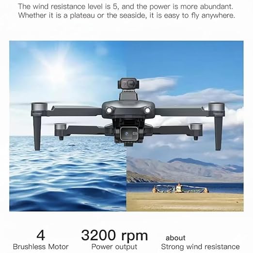 Fe56 Ultra Drone With Gps | GPS Drone with 4K UHD Camera And 3-Axis Gimbal, Foldable Brushless Motors, Obstacle Avoidance Sensor, 2.5 KM Long Range, 26 Min Flight per Battery, 2 Batteries, Smart 5G-GPS Auto Return
