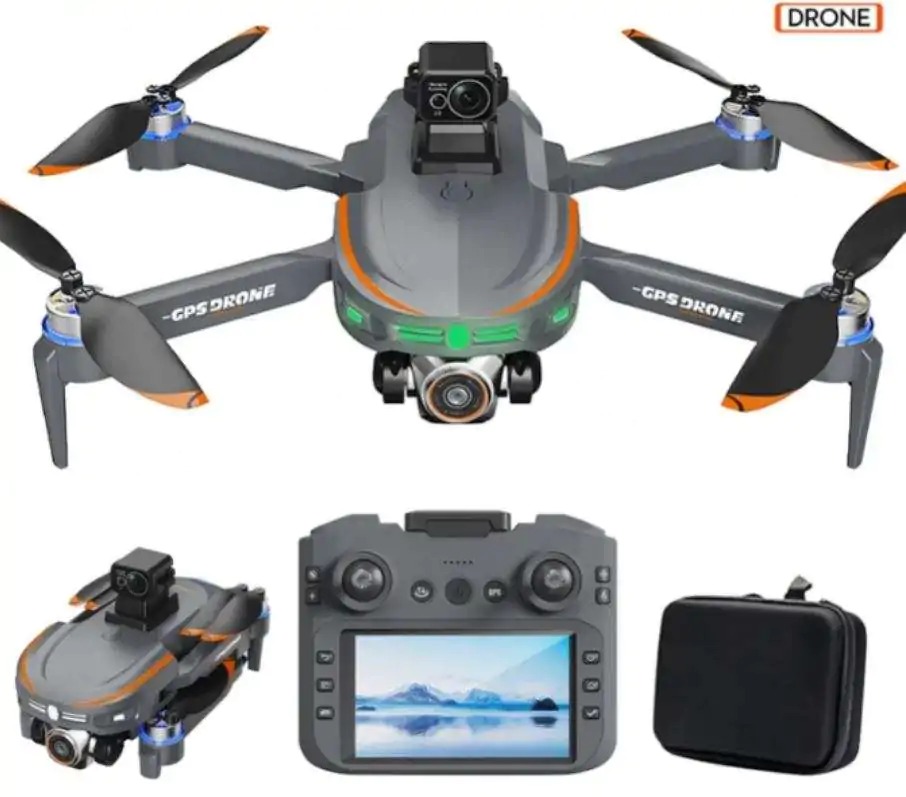 S28 Gps Drone Camera | 4K Camera with Big Display | 1Km Range | Dual 4K Camera , One Key Return |