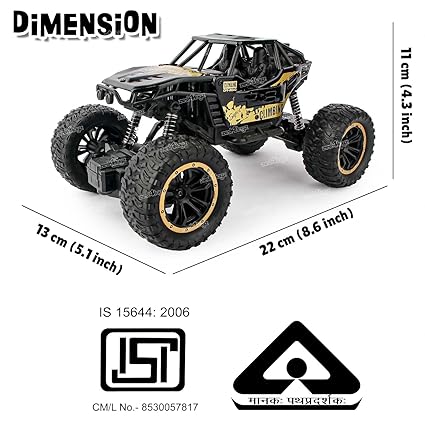 4x4 Water Spray RC Car for Kids | Monster Off-Road Remote Control Truck | LED Lights, Smoke Mist Spray, Shock-Absorption Suspension | Rechargeable Racing Car Toy for Boys
