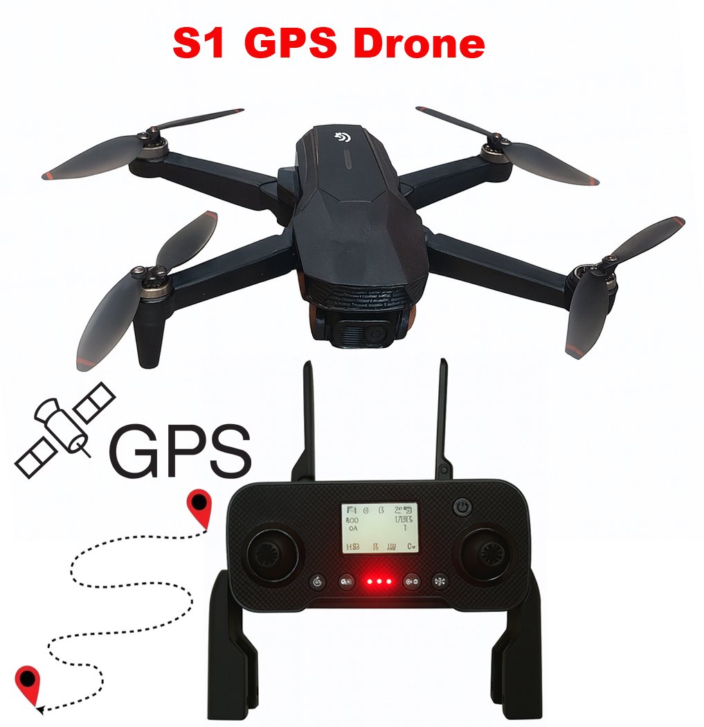 S1 GPS Drone Camera | One Key Return | Dual Battery | Brushless Motor