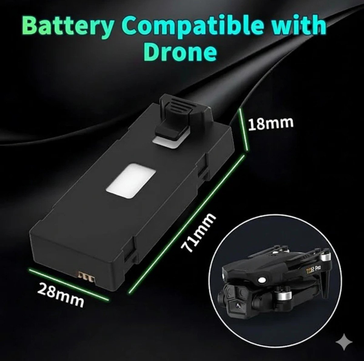 F198 Drone / m3  max / E88 / And Other Modle Drone Oraginal Battery | Rechargeable Lithium Polymer Battery 1800mah PowerFull |