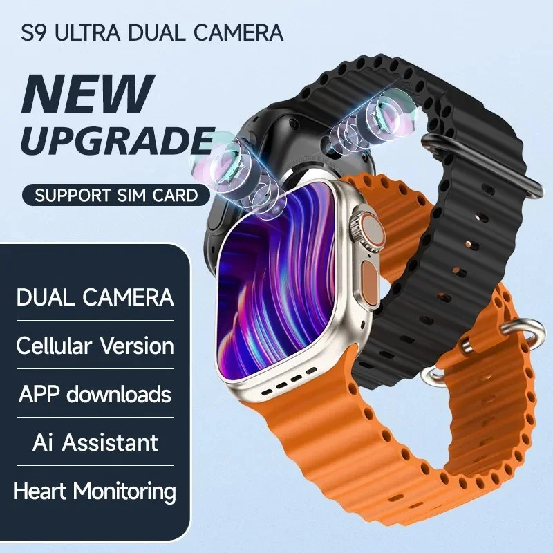 S9 Ultra 4G LTE Smartwatch with Dual Camera | UdyamSales | 4GB RAM + 64GB Storage | Android Smart Watch with SIM, GPS & WiFi