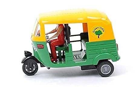 Plastic Cng Auto Rickshaw Toy For Kids Vehicle Model Toy For Kids Pull Back Toys ( 3 Years And Above ) (Auto Rickshaw), Multicolor