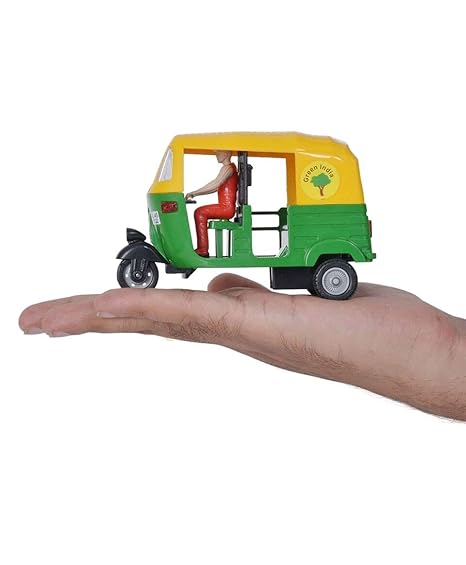 Plastic Cng Auto Rickshaw Toy For Kids Vehicle Model Toy For Kids Pull Back Toys ( 3 Years And Above ) (Auto Rickshaw), Multicolor