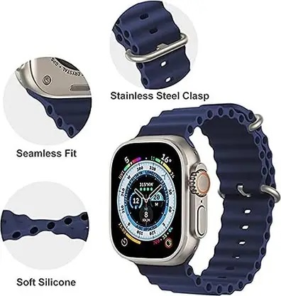 T800 Ultra Watch Smartwatch  (Blue Strap, Free Size)