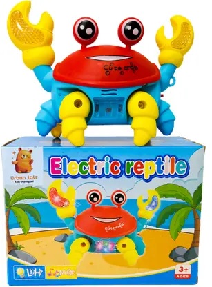 Tortoise 3D Small with Light and Music I Electric Reptile Light And; Music Toy Toddle for Baby boy And Girl