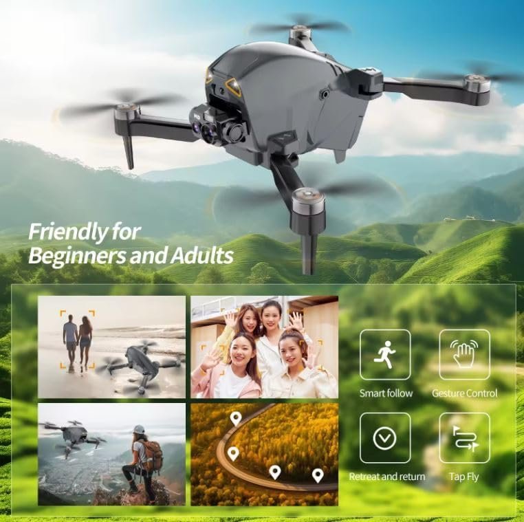 Drone with 4k Camera Foldable 1080P HD Drone with FPV Live Video for Kids | Dji Clone Drone Camera 4K |