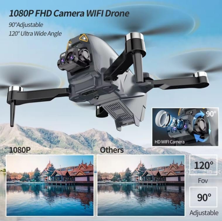Drone with 4k Camera Foldable 1080P HD Drone with FPV Live Video for Kids | Dji Clone Drone Camera 4K |